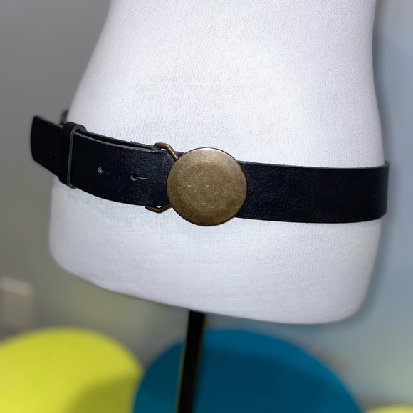 Banana Republic | Size Medium | Leather Belt | Bronze Buckle | Hook Latch | 42” - Picture 1 of 8